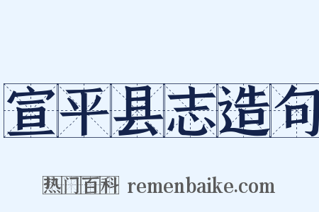 宣平县志造句是什么意思的图片